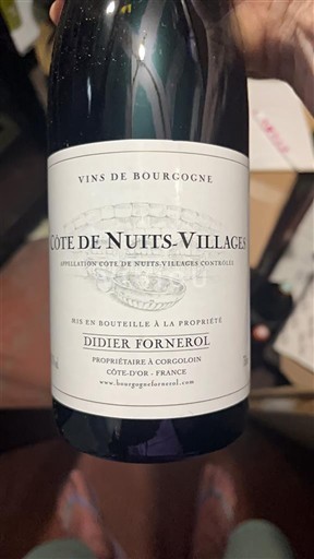 Burgundija Côte de Nuits Villages Didier Fornerol 2019
