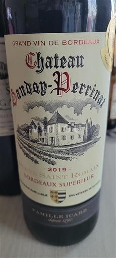 Bordeaux Bordeaux supérieur Château Bandoyperrimat Saint Romain 2019