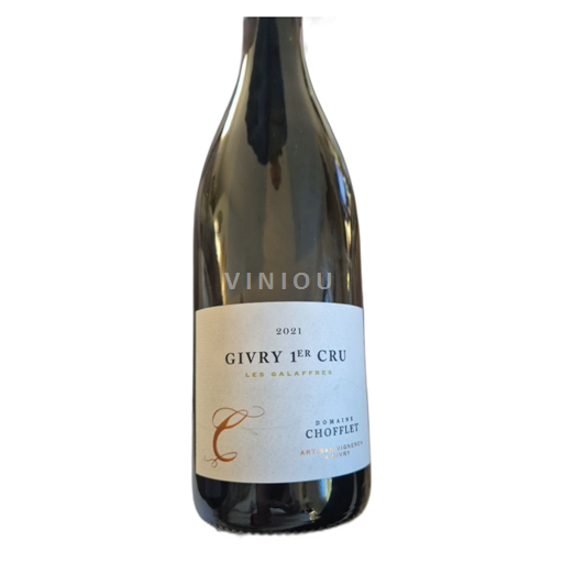 Vin Blanc sec Les Galaffres Domaine Chofflet 2021 France Bourgogne Givry AOC Premier Cru