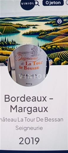 Bordeaux Margaux Grand Cru Château La Tour De Bessan Seigneurie 2019
