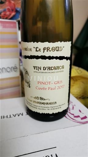 Alsacia No especificado Domaine Le Freud Paul 2017