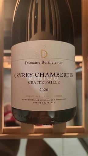 Burgund Gevrey-Chambertin Domaine Berthelemot Craite-Paille 2020