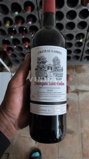 Vin Rouge sec Comte de Valois Château Gabriel 2023 France Bordeaux Puisseguin-saint-émilion AOC