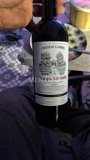 Vin Rouge sec Comte de Valois Château Gabriel 2023 France Bordeaux Puisseguin-saint-émilion AOC