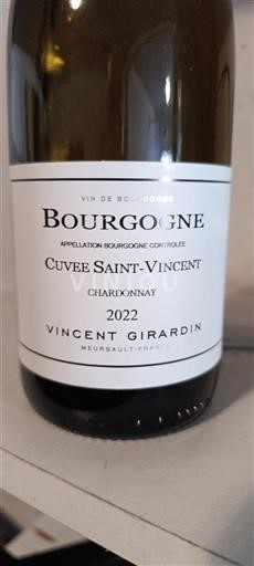 Bourgogne Vincent Girardin Saint-Vincent 2022