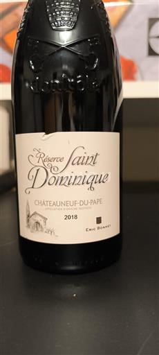 Vallée du Rhône Châteauneuf-du-pape Saint Dominique Réserve 2018