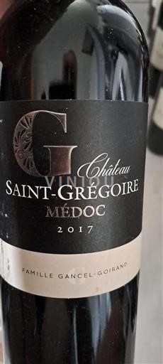 Bordeaux Médoc Château Saint Gregoire 2017