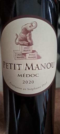 Bordeaux Médoc Clos Manou Petit Manou 2020