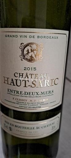 Bordeaux Entre-deux-Mers Château Hautsaric 2015