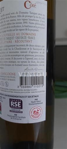 Zuidwest-Frankrijk Côtes de Gascogne Domaine Tariquet Côté 2023