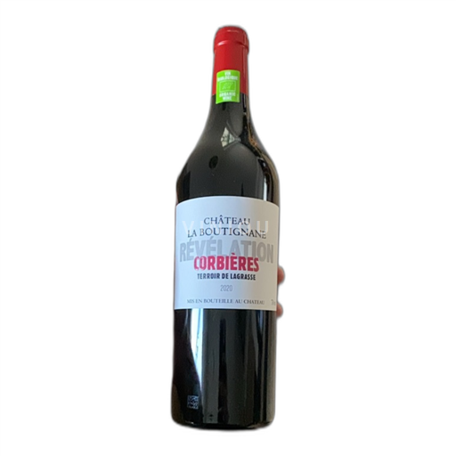 Vin Rouge sec Révélation Château La Boutignane 2020 France Languedoc Corbières AOC