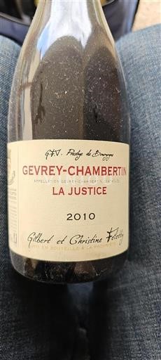 Bourgogne Gevrey-chambertin Gilbert Et Christine Felettig La Justice 2010