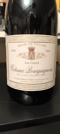 Burgundija Burgundska gricevja Henri De Villars Les Gayes 2021