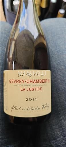 Burgundy Gevrey-Chambertin Gilbert Et Christine Felletig La Justice 2010