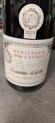 Rona dolina Côtes-du-Rhône-Villages Héritage Cavare 2023