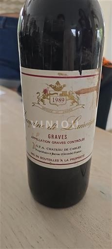 Bordeaux Graves Domaine Lamougnac 1989