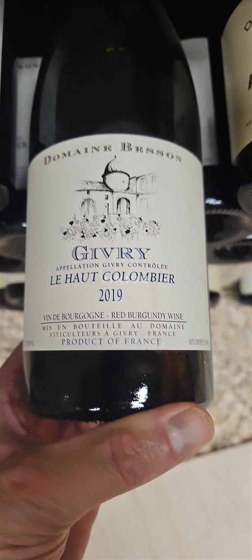 Burgundija Givry Besson Le Haut Colombier 2019