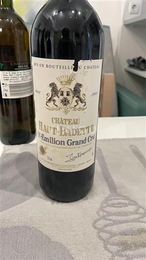 Bordeaux Saint-Émilion Grand Cru Grand Cru Château Hautbadette 1998