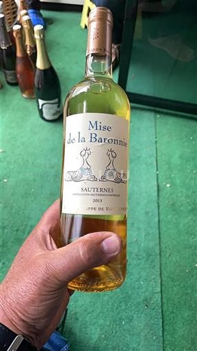 Bordeaux Sauternes Baron Philippe De Rothschild Mise de la Baronnie 2013