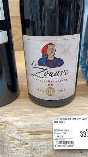 Rona dolina Crozes-hermitage Jean Esprit Le Zouave 2021