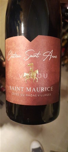 Rhônen laakso Côtes-du-rhône-villages Château Saint Anne Saint Maurice 2022