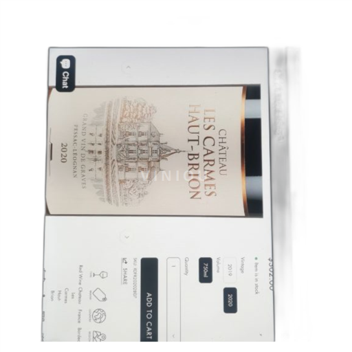 Bordeaux Pessac-Léognan Château Les Carmes Hautbrion 2020