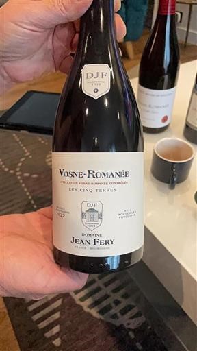 Borgoña Vosne-romanée Jean Féry Les Cinq Terres 2022