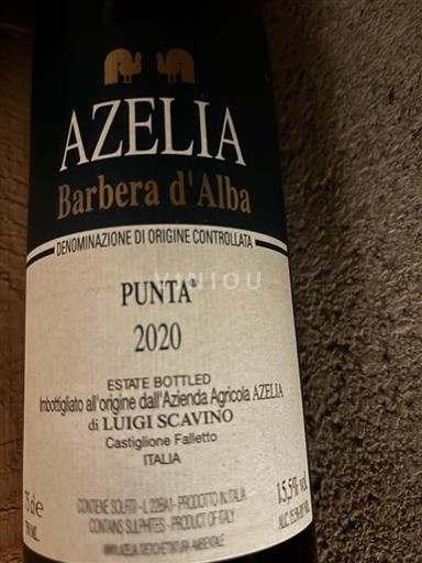Piedmont Barbera d'Alba Azelia Punta 2020
