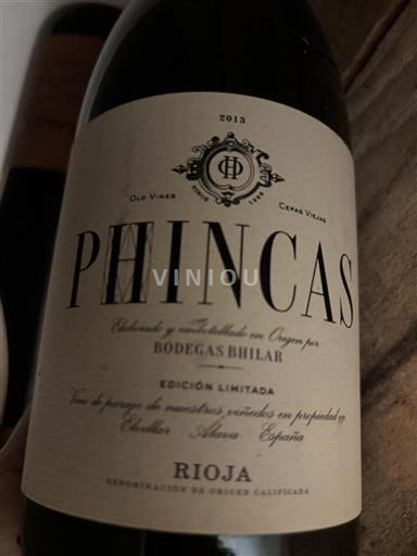La Rioja Rioja Bodegas Bhilar Phincas 2013
