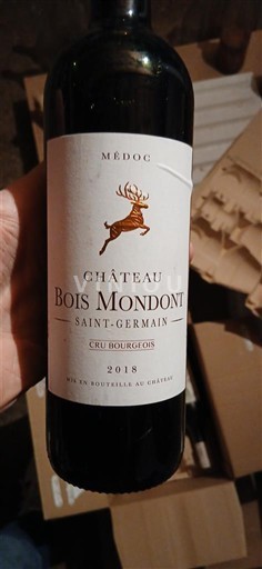 Bordeaux Médoc Cru Bourgeois Château Bois Mondont Saint-Germain 2018