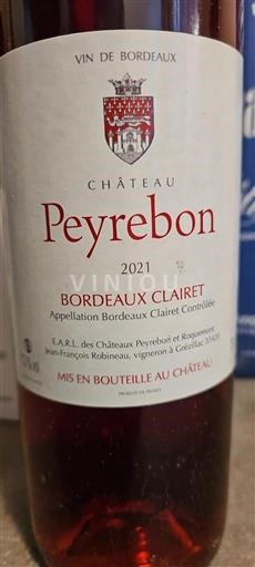 Burdeos Bordeaux clairet Château Peyrebon 2021