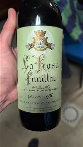 Bordéus Pauillac La Rose Pauillac 1986