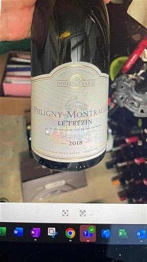 Bourgogne Puligny-montrachet Domaine Larue Le Trézin 2018