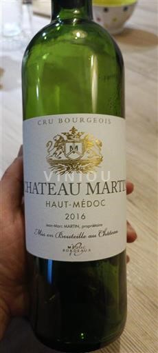 Bordeaux Haut-Médoc Cru Bourgeois Château Martin 2016