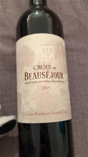 Bordeaux Saint-Émilion Grand Cru Grand Cru Croix De Beauséjour Héritiers Duffaulagarrosse 2019