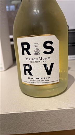 Champagne Champagner Grand Cru Maison Mumm Blanc de Blancs 2015