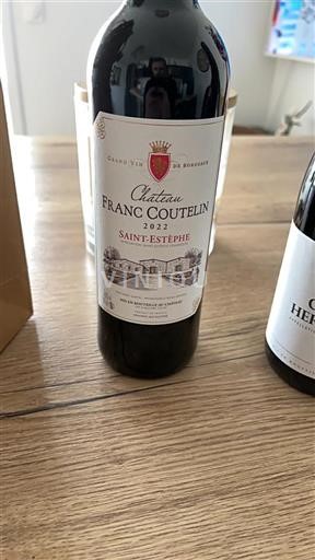 Vin Rouge sec Château Franc Coutelin 2022 France Bordeaux Saint-Estèphe AOC