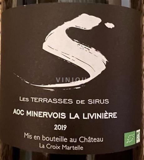 Languedoque Minervois-la-Livinière Château La Croix Martelle Les Terrasses de Sirus 2019