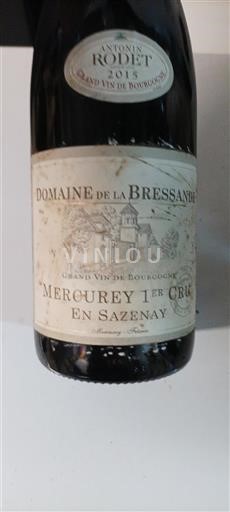 Borgoña Mercurey Premier Cru Domaine La Bressande En Sazenay 2015