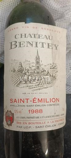 Bordeaux Saint-Émilion Chateau Benitey 1988