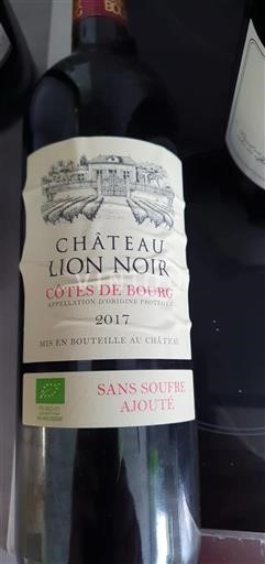 Bordeaux Côtes-de-bourg Château Lion Noir 2017