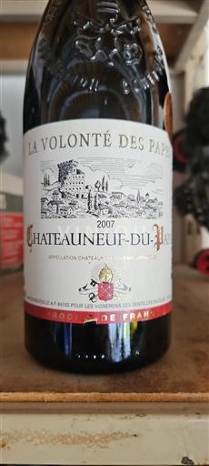 Rhônedalen Châteauneuf-du-Pape La Volonté Des Papes 2007