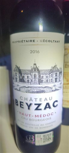 Bordeaux Haut-Médoc Cru Bourgeois Château Beyzac 2016