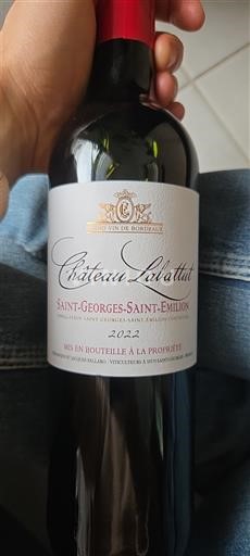 Bordoja Saint-Georges-Saint-Émilion Château Labattut 2022