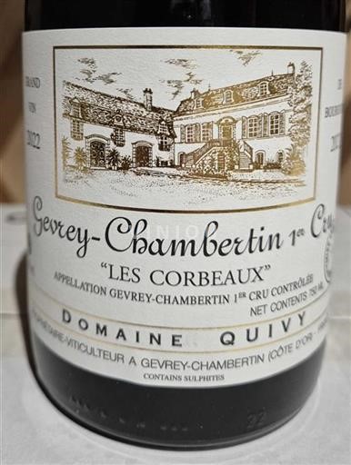 Burgundy Gevrey-Chambertin Premier Cru Domaine Quivy Les Corbeaux 2022