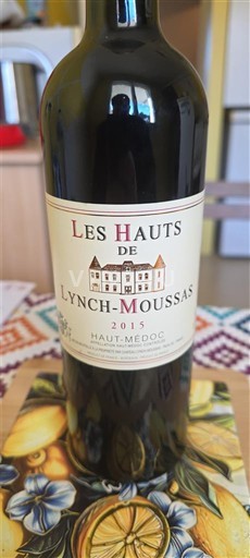 Bordéus Haut-Médoc Château Lynch Moussas Les Hauts de Lynch-Moussas 2015
