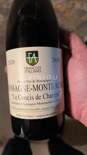 Burgundi Chassagne-Montrachet François Allaines Le Concis de Champs 2020