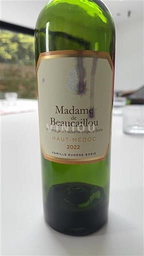 Bordéus Haut-Médoc Madame De Beaucaillou 2022