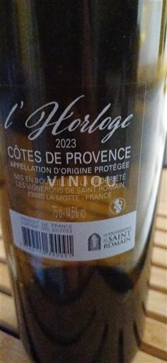 Provence Côtes-de-Provence Les Vignerons De Saint Romain L'Horloge 2023