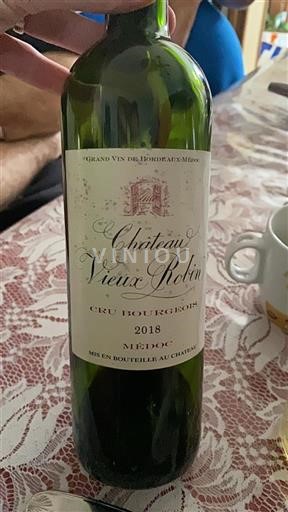 Bordéus Médoc Cru Bourgeois Château Vieux Robin 2018